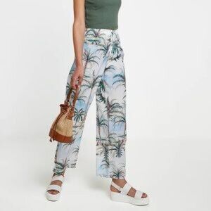 Topshop Hawaiian Wide Leg Trousers